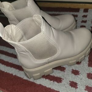 SAM EDELMAN CIRCUS Women's Cream Ankle Boots